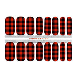 Buffalo Plaid Nail Polish Wraps - Pretty Fab Nails