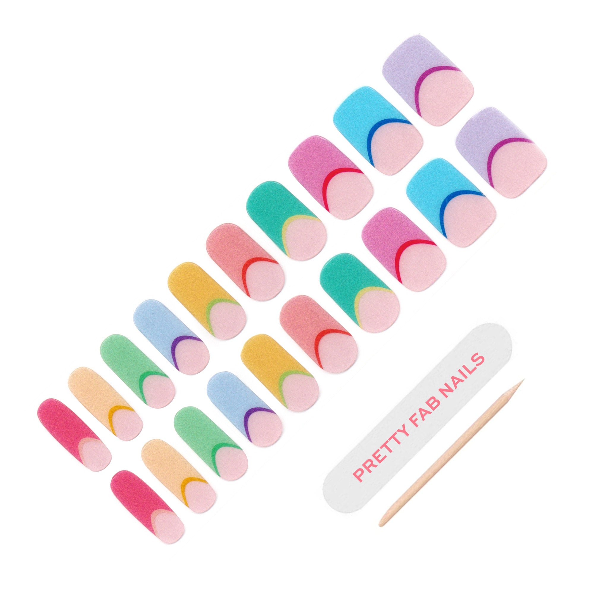 Candy French Semicured Gel Nail Wraps