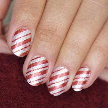 Candy Cane Nail Polish Wraps- Holiday Nail Wraps – Pretty Fab Nails