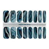 Holographic Ocean Blue Nail Polish Wraps - Pretty Fab Nails