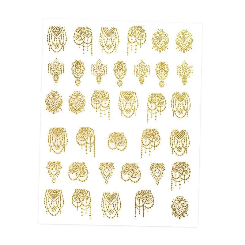 Metallic Gold Nail Stickers - Pretty Fab Nails
