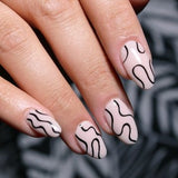 Nude Squiggly Line - Pretty Fab Nails