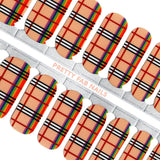 Rainbow Striped Plaid Nail Polish Wraps - Nail Polish Wraps - Pretty Fab Nails - Pretty Fab Nails