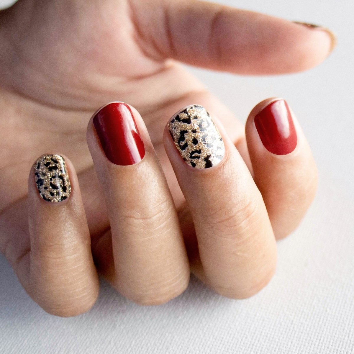 Classic Red Mixed with Leopard Print Combo Nail Wraps – Pretty Fab Nails