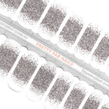 Silver Glitter Ombre Nail Wrap Overlay - Nail Polish Wraps - Pretty Fab Nails - Pretty Fab Nails