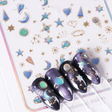 Space Nail Art Charm Stickers
