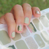 Spring Sage Green Nail Wraps - Pretty Fab Nails