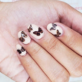 Tortoise Shell Butterfly Nail Stickers