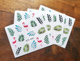 Tropical Leaf Waterslide Nail Decals - Pretty Fab Nails